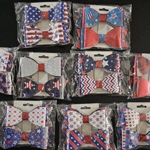 Hair Bow Set - Total Of 67 Sets (2/set)